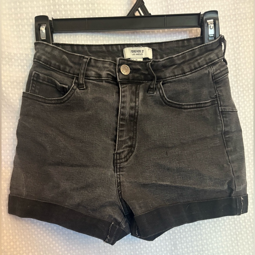 Forever 21 Dark Gray Jean Shorts